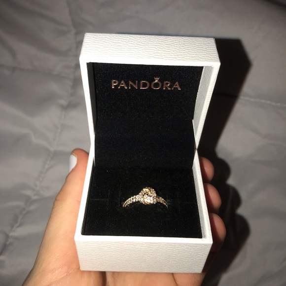 Pandora Rose Sparkling Love Knot Ring 